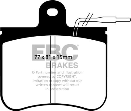 EBC Brakes DP406 - Bremžu uzliku kompl., Disku bremzes adetalas.lv