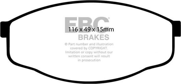 EBC Brakes DP419 - Bremžu uzliku kompl., Disku bremzes adetalas.lv