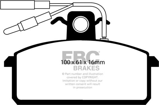 EBC Brakes DP410/2 - Bremžu uzliku kompl., Disku bremzes adetalas.lv