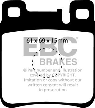 EBC Brakes DP4887R - Bremžu uzliku kompl., Disku bremzes adetalas.lv