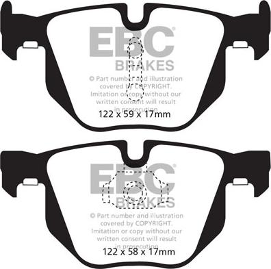 EBC Brakes DPX2009 - Bremžu uzliku kompl., Disku bremzes adetalas.lv