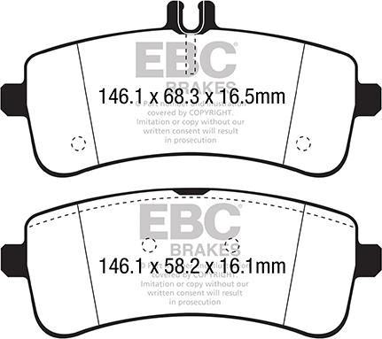 EBC Brakes DP42350R - Bremžu uzliku kompl., Disku bremzes adetalas.lv