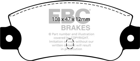 EBC Brakes DP501 - Bremžu uzliku kompl., Disku bremzes adetalas.lv