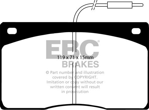 EBC Brakes DP581 - Bremžu uzliku kompl., Disku bremzes adetalas.lv