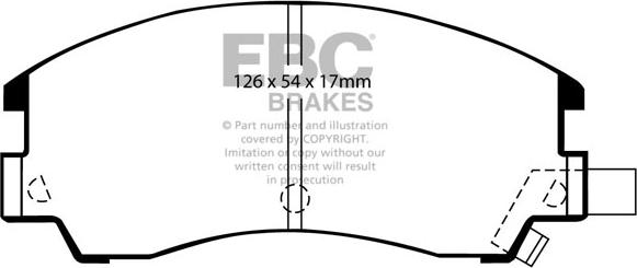 EBC Brakes DP582 - Bremžu uzliku kompl., Disku bremzes adetalas.lv