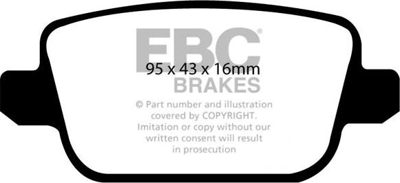 EBC Brakes DP51933NDX - Bremžu uzliku kompl., Disku bremzes adetalas.lv