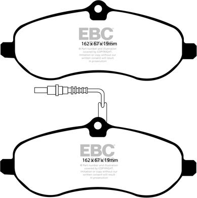 EBC Brakes DP1970 - Bremžu uzliku kompl., Disku bremzes adetalas.lv