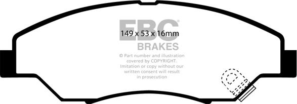 EBC Brakes DP1404 - Bremžu uzliku kompl., Disku bremzes adetalas.lv