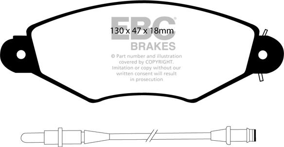 EBC Brakes DP1406 - Bremžu uzliku kompl., Disku bremzes adetalas.lv