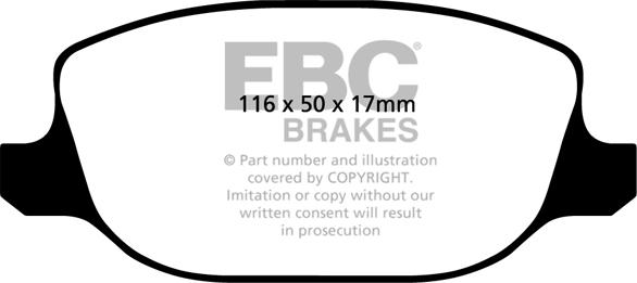 EBC Brakes DP1425 - Bremžu uzliku kompl., Disku bremzes adetalas.lv