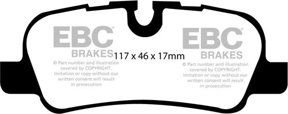 EBC Brakes DP1542 - Bremžu uzliku kompl., Disku bremzes adetalas.lv