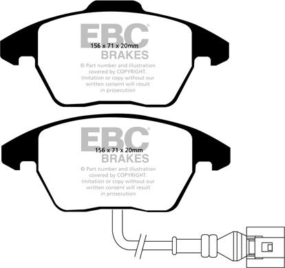 EBC Brakes DP81517RP1 - Augstas veiktspējas bremžu uzliku komplekts adetalas.lv