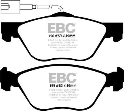 EBC Brakes DP1571 - Bremžu uzliku kompl., Disku bremzes adetalas.lv