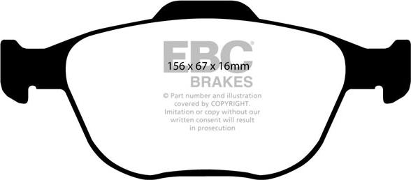 EBC Brakes DP1641 - Bremžu uzliku kompl., Disku bremzes adetalas.lv