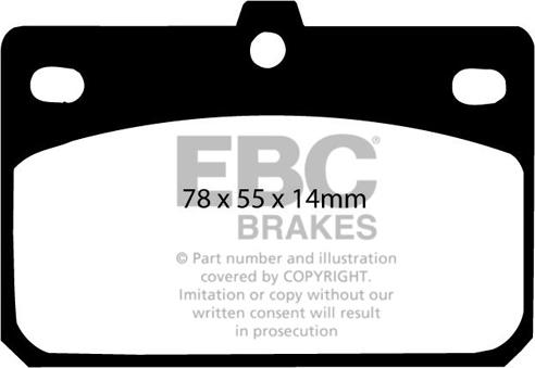 EBC Brakes DP166 - Bremžu uzliku kompl., Disku bremzes adetalas.lv