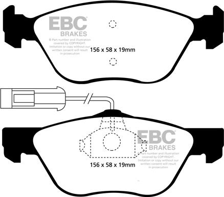 EBC Brakes DP41061R - Bremžu uzliku kompl., Disku bremzes adetalas.lv