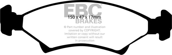 EBC Brakes DP1001 - Bremžu uzliku kompl., Disku bremzes adetalas.lv