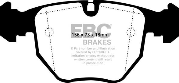 EBC Brakes DP1036 - Bremžu uzliku kompl., Disku bremzes adetalas.lv