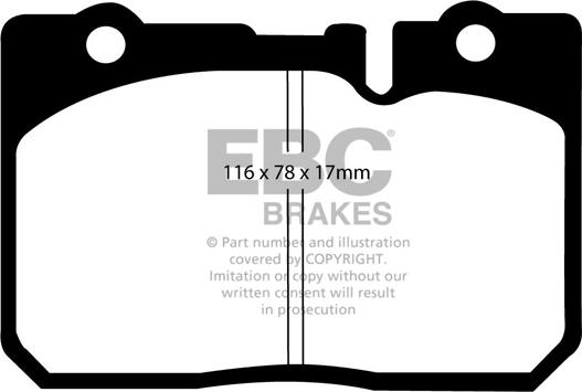 EBC Brakes DP21154 - Bremžu uzliku kompl., Disku bremzes adetalas.lv