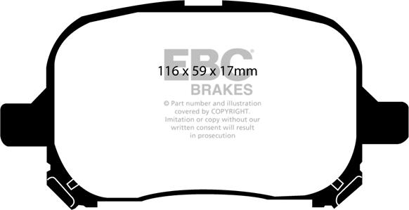 EBC Brakes DP1133 - Bremžu uzliku kompl., Disku bremzes adetalas.lv