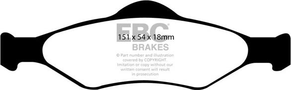 EBC Brakes DP1300 - Bremžu uzliku kompl., Disku bremzes adetalas.lv