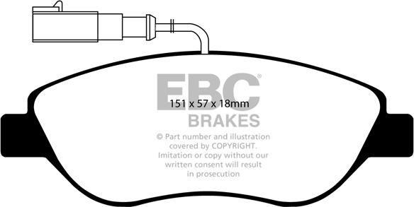 EBC Brakes DP1382 - Bremžu uzliku kompl., Disku bremzes adetalas.lv