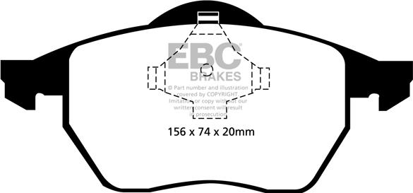 EBC Brakes DP1324 - Bremžu uzliku kompl., Disku bremzes adetalas.lv