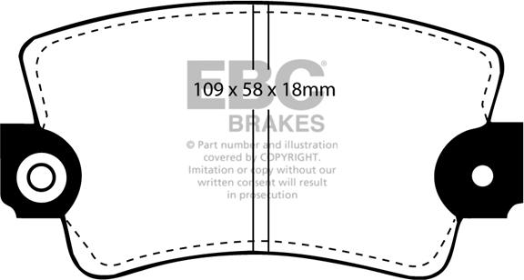 EBC Brakes DP324 - Bremžu uzliku kompl., Disku bremzes adetalas.lv