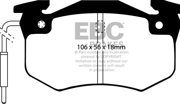 EBC Brakes DP458 - Bremžu uzliku kompl., Disku bremzes adetalas.lv