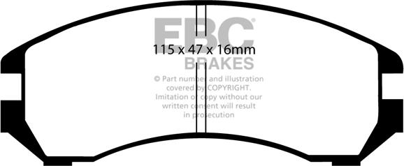 EBC Brakes DP665 - Bremžu uzliku kompl., Disku bremzes adetalas.lv