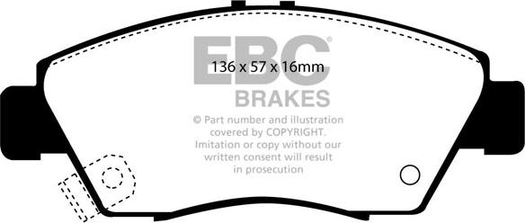 EBC Brakes DP2891 - Bremžu uzliku kompl., Disku bremzes adetalas.lv