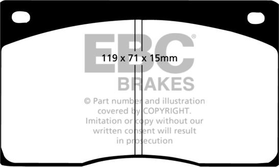 EBC Brakes DP2262 - Bremžu uzliku kompl., Disku bremzes adetalas.lv