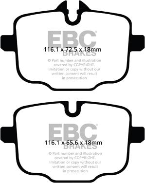 EBC Brakes DP22089 - Bremžu uzliku kompl., Disku bremzes adetalas.lv