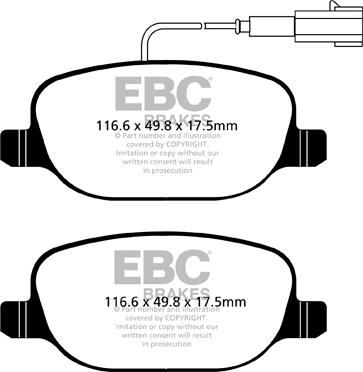 EBC Brakes DP32080C - Bremžu uzliku kompl., Disku bremzes adetalas.lv