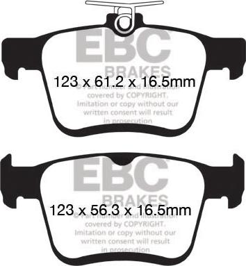 EBC Brakes DP22153 - Bremžu uzliku kompl., Disku bremzes adetalas.lv