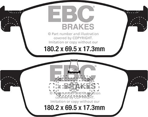 EBC Brakes DPX2308 - Bremžu uzliku kompl., Disku bremzes adetalas.lv