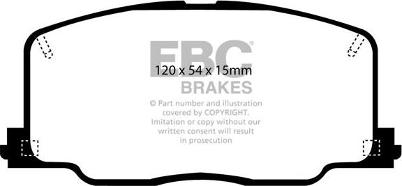 EBC Brakes DP2725 - Bremžu uzliku kompl., Disku bremzes adetalas.lv