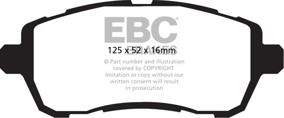 EBC Brakes DPX2002 - Bremžu uzliku kompl., Disku bremzes adetalas.lv