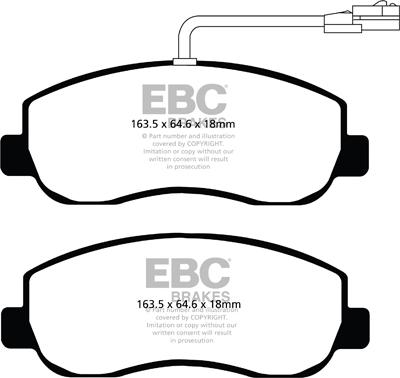 EBC Brakes DPX2083 - Bremžu uzliku kompl., Disku bremzes adetalas.lv