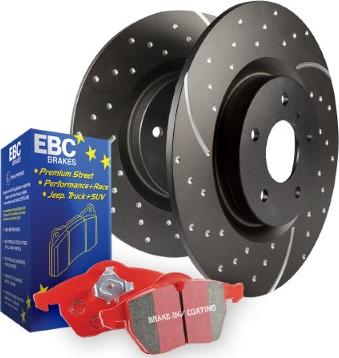 EBC Brakes PD12KF155 - Augstas veiktspējas bremžu komplekts adetalas.lv