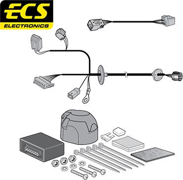 ECS JG00707MU - Elektrokomplekts, Piekabes aprīkojums adetalas.lv