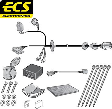 ECS JG00713MU - Elektrokomplekts, Piekabes aprīkojums adetalas.lv