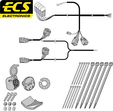 ECS LR01107U - Elektrokomplekts, Piekabes aprīkojums adetalas.lv