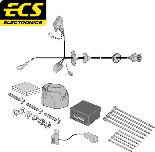 ECS LR02907MU - Elektrokomplekts, Piekabes aprīkojums adetalas.lv