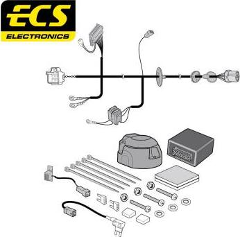 ECS LR02613MU - Elektrokomplekts, Piekabes aprīkojums adetalas.lv