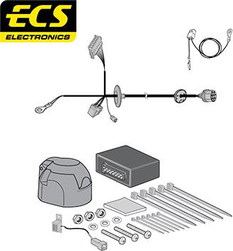 ECS LR02107U - Elektrokomplekts, Piekabes aprīkojums adetalas.lv