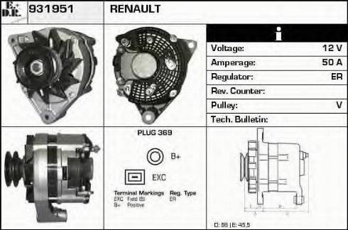 EDR 931951 - Ģenerators adetalas.lv