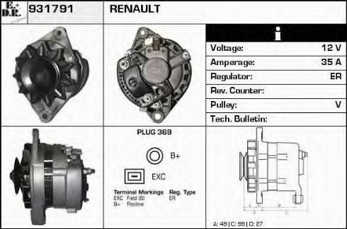 EDR 931791 - Ģenerators adetalas.lv