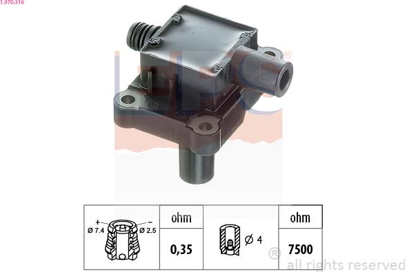 EPS 1.970.316 - Aizdedzes spole adetalas.lv