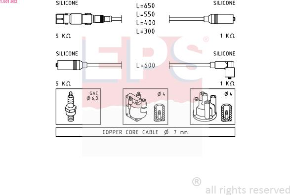 EPS 1.501.932 - Augstsprieguma vadu komplekts adetalas.lv